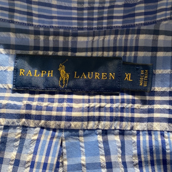 Ralph Lauren Striped Short Sleeve Button Shirt - Size XL - Picture 7 of 8